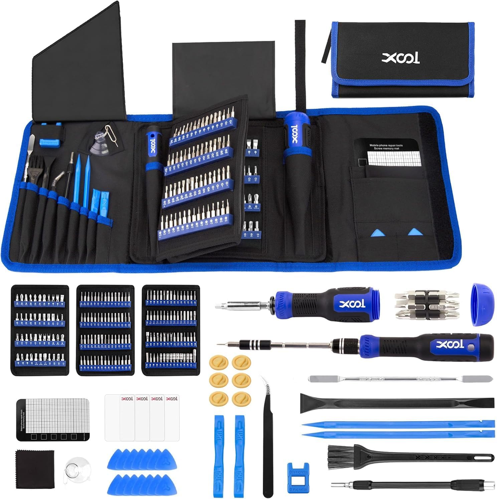 XOOL 200-in-1 Magnetic Precision Screwdriver Set for Electronics Repair