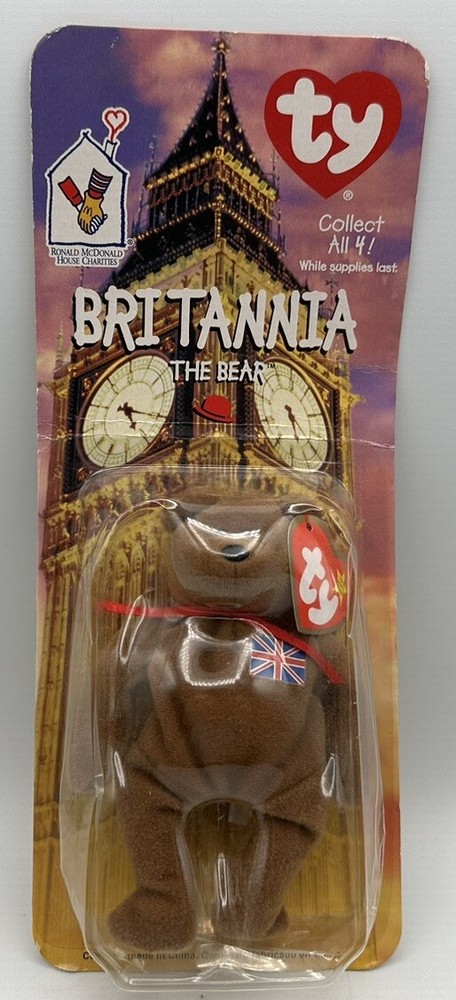 TY Britannia The Bear McDonald House Beanie Baby 1993 Rare Tag Vintage