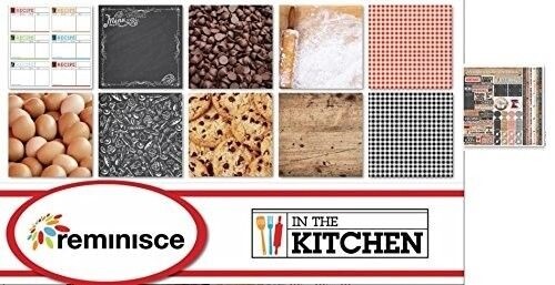 Vintage Kitchen Scrapbook Papers and Stickers for Crafting