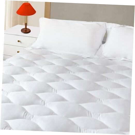 Mattress Pad, Quilted &Breathable Mattress Topper Size with 3D+7D Snow Full