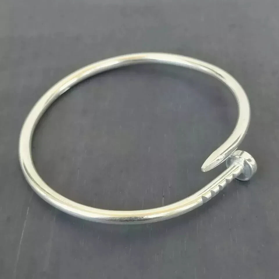 Handmade 925 Sterling Silver Bangle for Men and Women