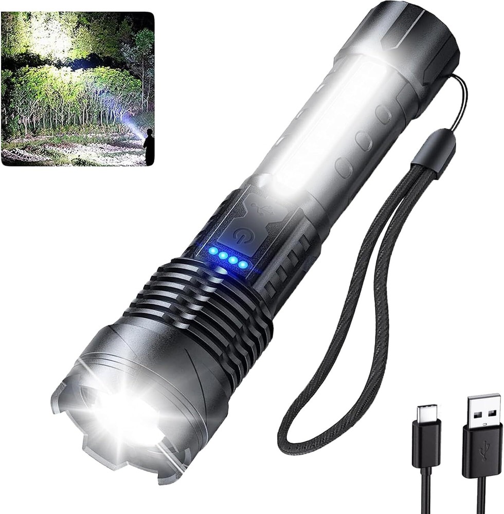 Flashlights High Lumens Rechargeable, 1,000,000 Lumen Super Bright Led Tactic...