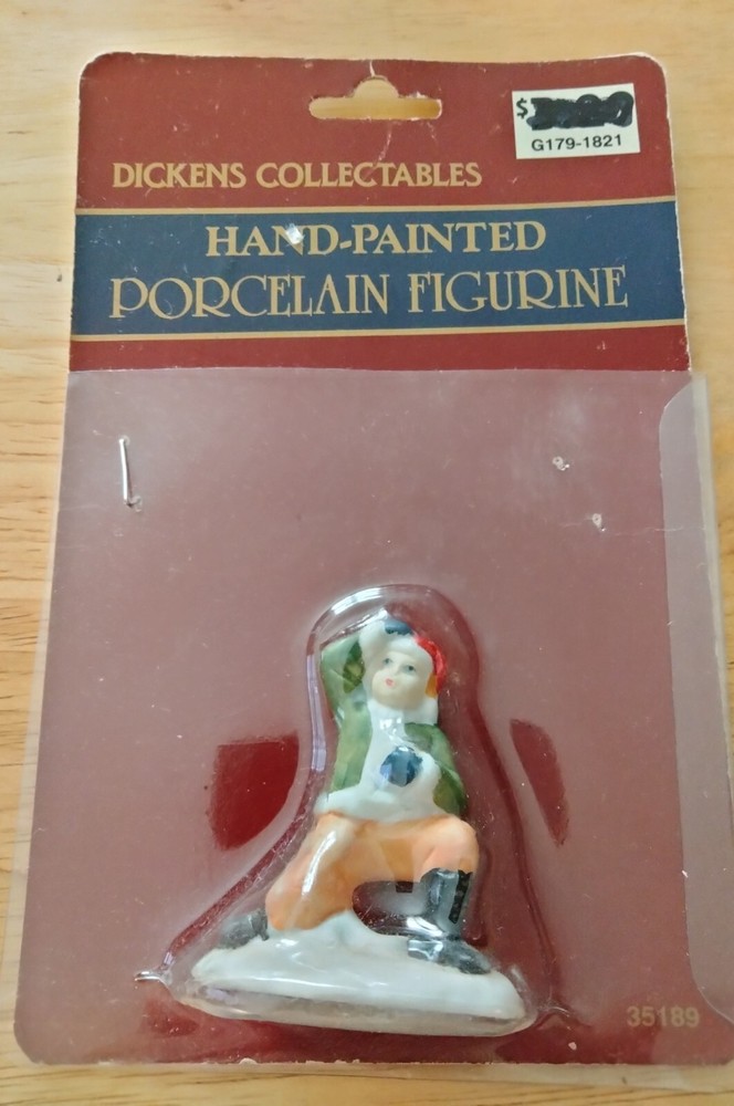 Dickens Collectables Christmas Village Boy Figure RN35055 Holiday Decoration