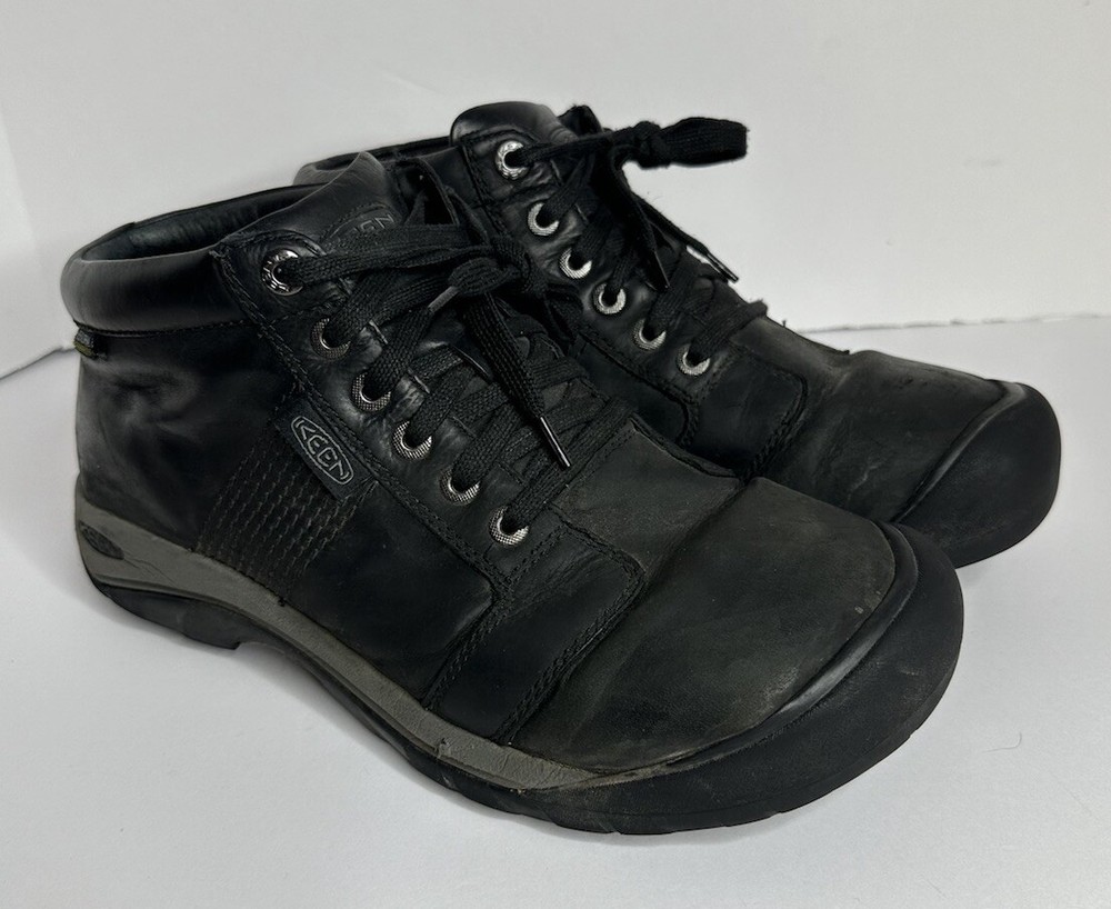 Keen Men's Austin Waterproof Leather Hiking Boots Mid Height Black Size 12
