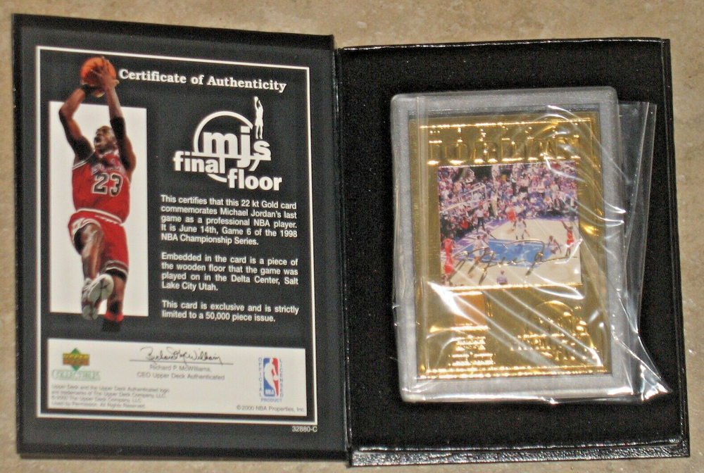 MiCHAEL JORDAN 2000 Upper Deck Collectibles MJs Final Floor Game Used Bulls