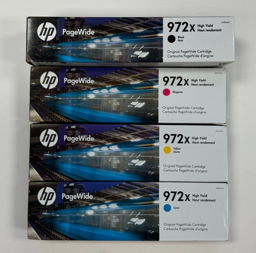 New OEM HP 972x High Yield Ink Set - Sealed Full Pack Exp 2028-image