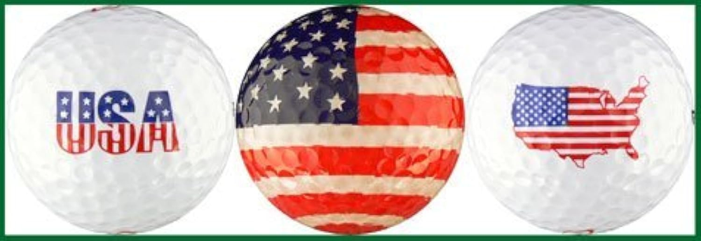Patriotic USA Flag Golf Ball Gift Set Variety Pack