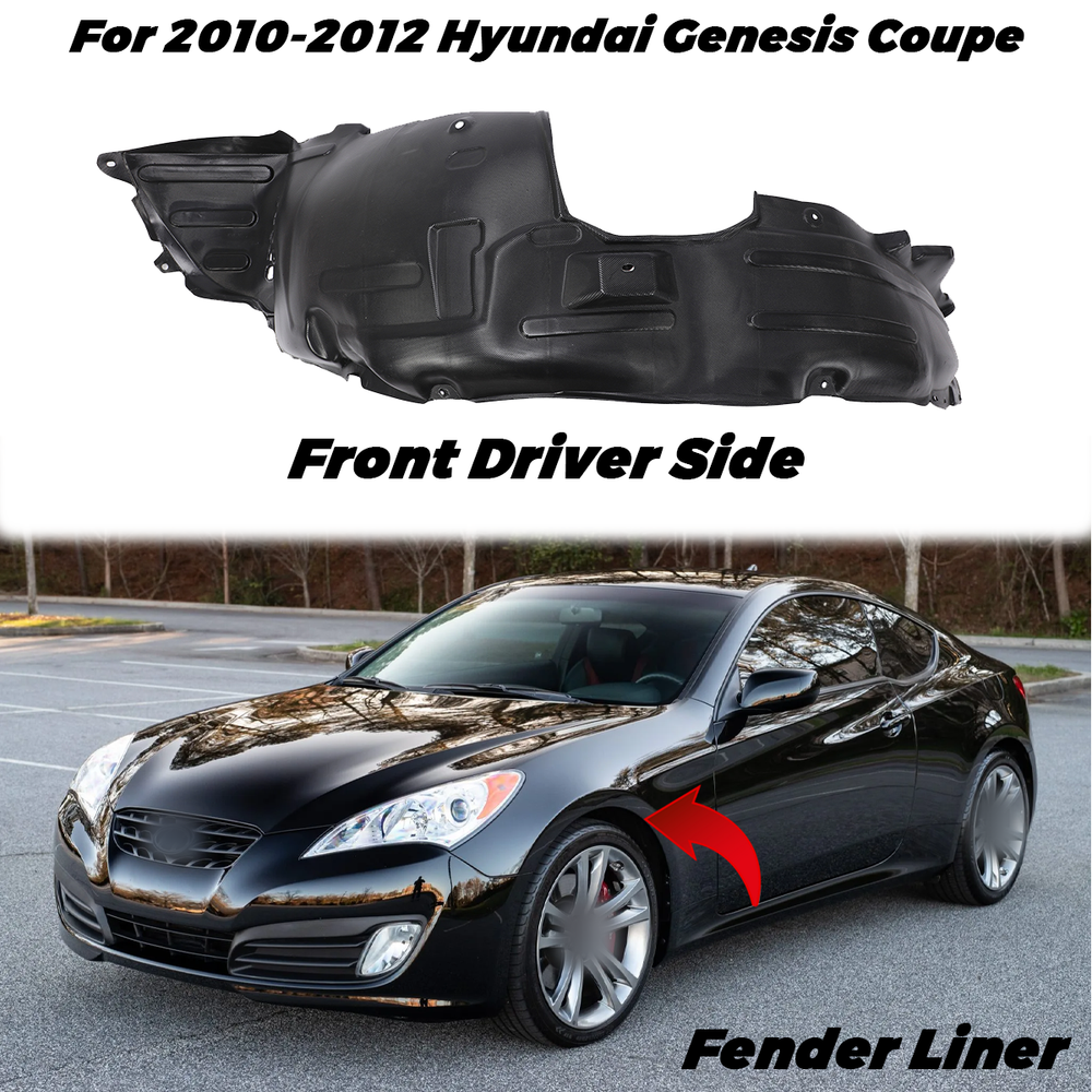 2010-2012 Hyundai Genesis Coupe Front Driver Side Fender Liner