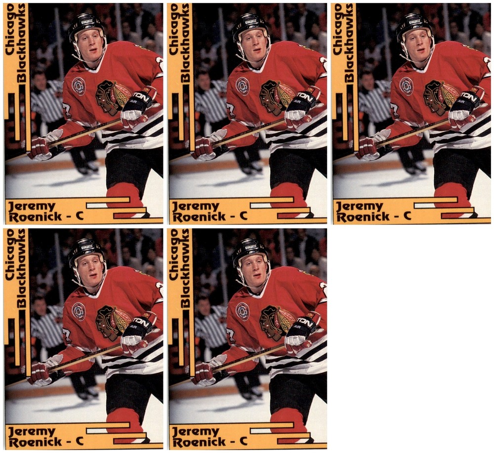 (5) 1992 SCD #21 Jeremy Roenick Hockey Card Lot Chicago Blackhawks