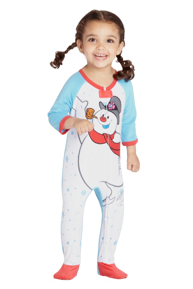 Frosty The Snowman Baby Fleece One Piece Footie Sleeper Holiday Pajama
