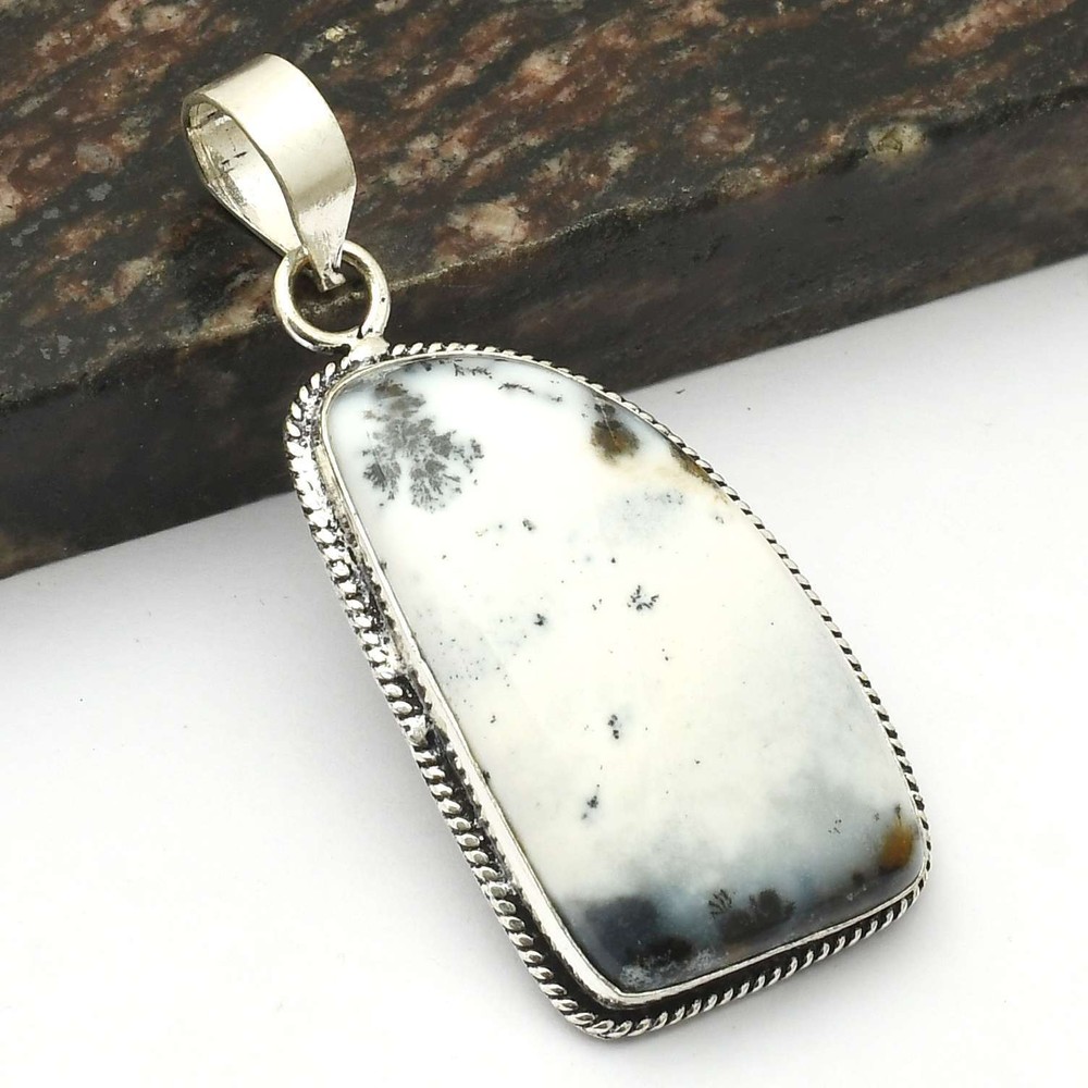 Dendrite Opal Gemstone Ethnic Pendant Jewelry Valentine Day Gift 2.4