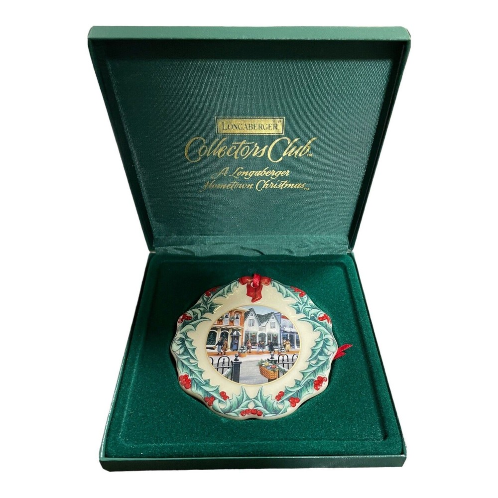 1998 Longaberger Collectors Club Main St Hometown Christmas Ornament