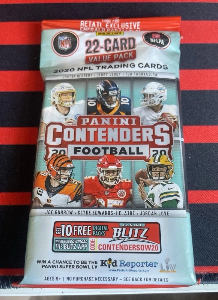 2020 Panini Contenders NFL Football 22-Card Value Fat Packs - Brand New Sealed