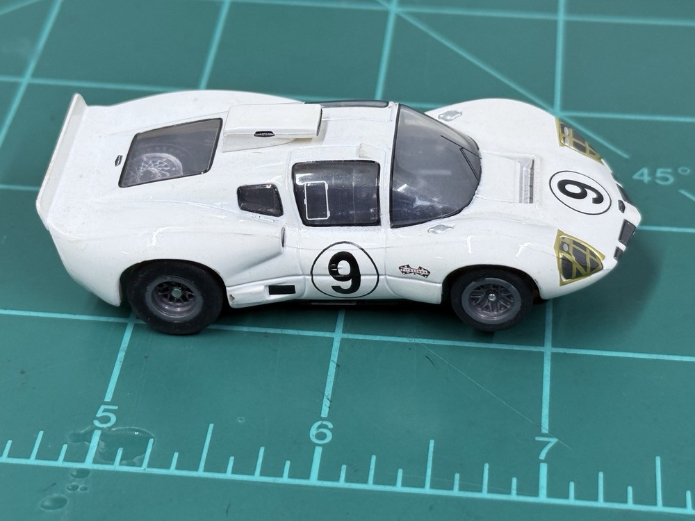 AFX Tomy Chaparral, White #9, SRT Chassis, Collector Clear Series.  3,000 Made