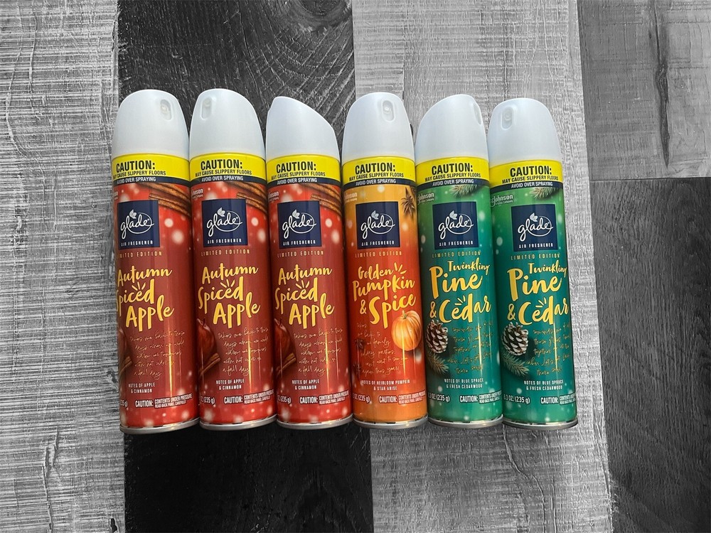 6 Glade Twinkling Pine And Cedar, Autumn, Pumpkin Spice Limited Holiday Edition