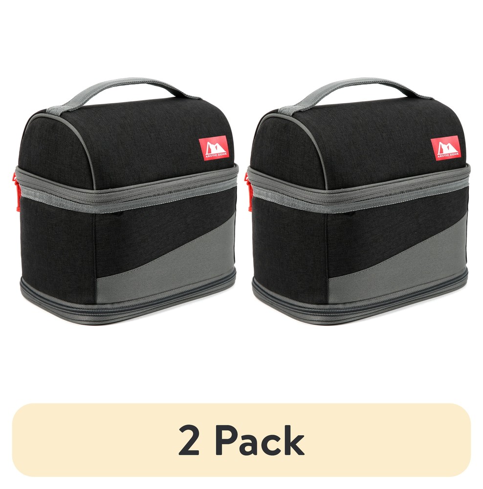 2-Pack Insulated Expandable Lunch Box with Ice Pack