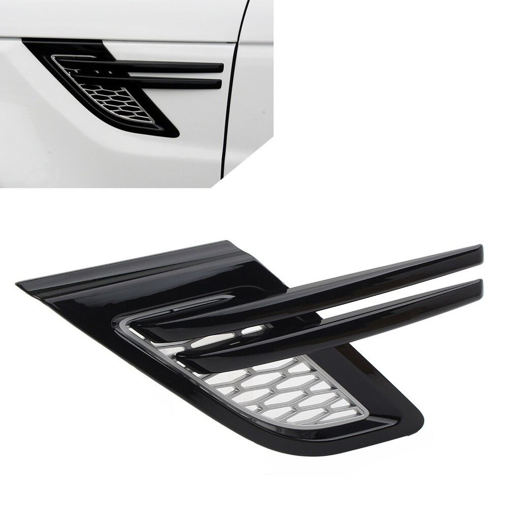 Front Fender Air Vents Grill Silver W/Black Trim L For Range Rover Sport 2014-17