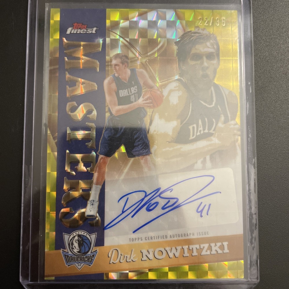 Topps 2025-26 Finest Masters Dirk Nowitzki Gold Auto 22/35 Mavericks