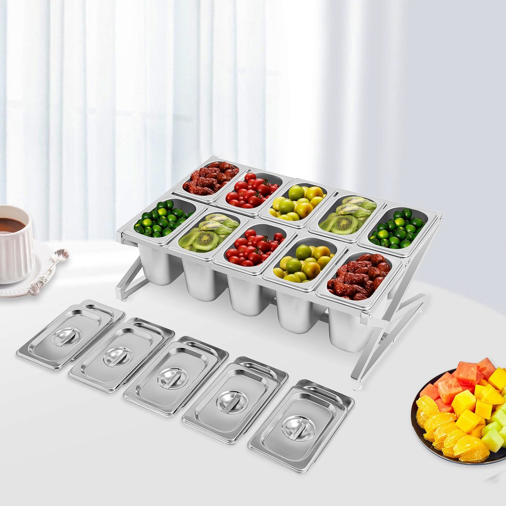Expandable Inclined Spice Rack Set - Countertop Condiment Organizer