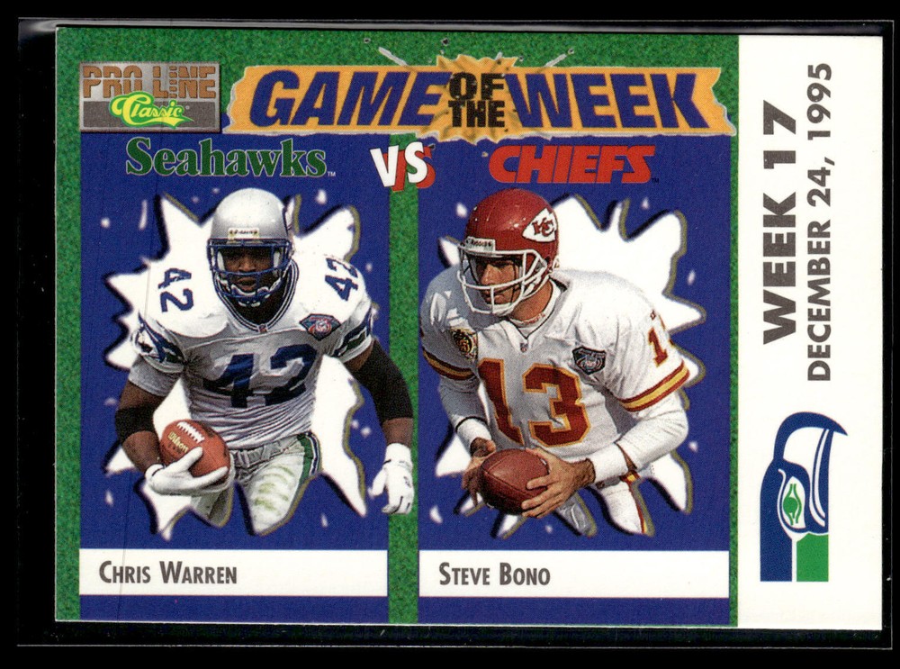 1995 Pro Line Chris Warren / Steve Bono #H-22 Game of the Week Home
