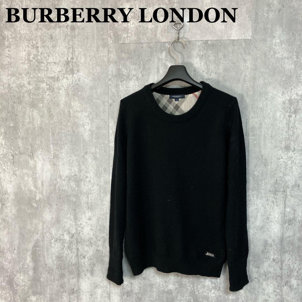 Burberry London Cashmere Blend Knit Sweater Black Size 2 Used Condition