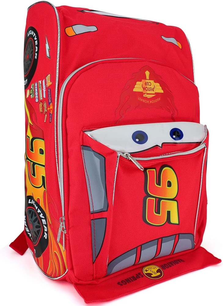 Disney Cars Lightning McQueen Red Large Backpack for Kids