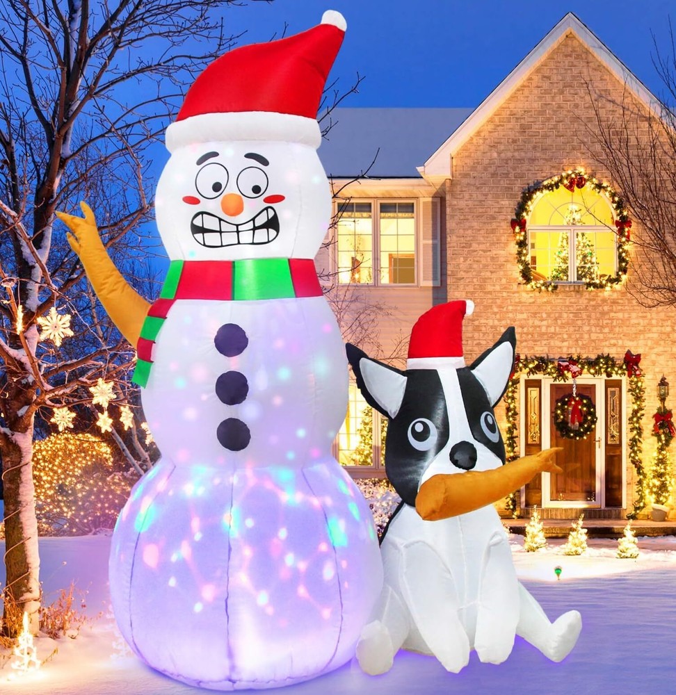 AerWo 6ft Christmas Inflatables Outdoor Decorations, Funny Inflatable Snowman...