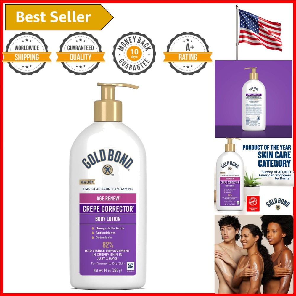 Fragrance-Free Age Renew Crepe Corrector Body Lotion 14oz: Replenish & Smooth