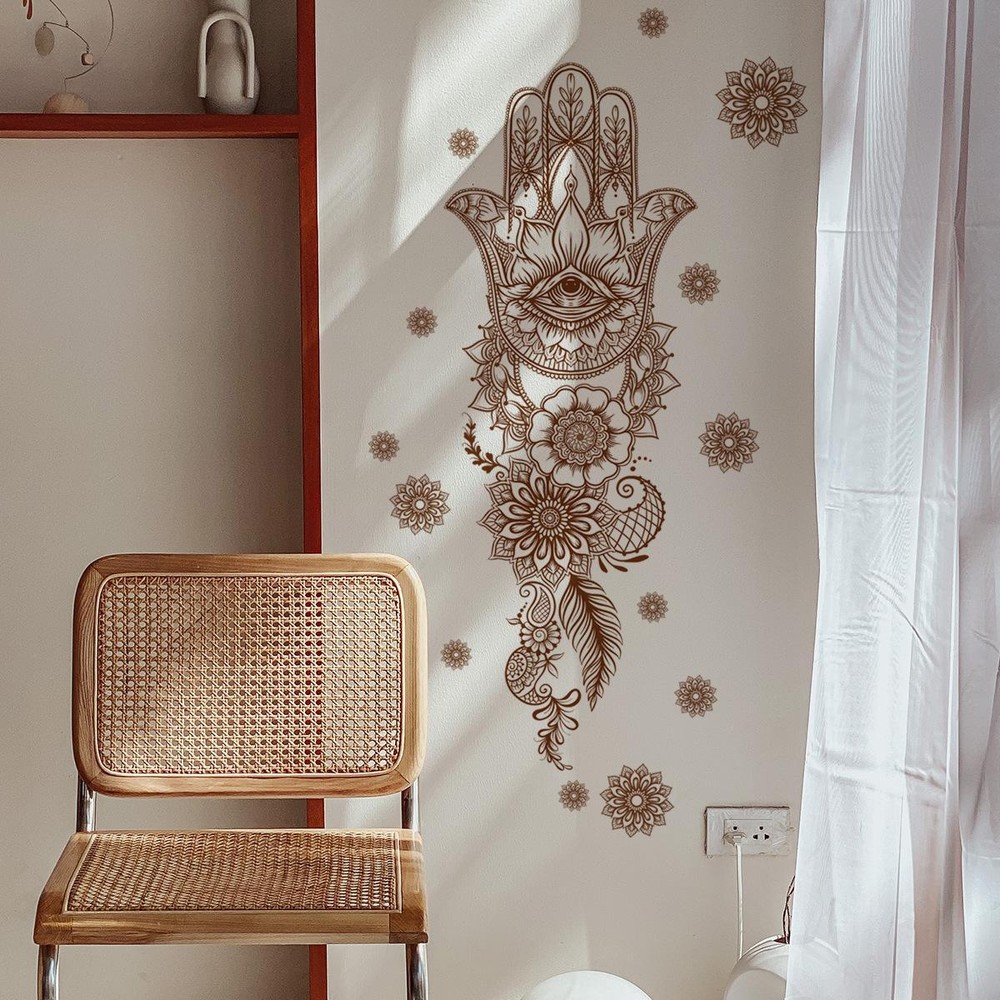 Figurine Evil Eye Plastic Multicolor Modern Wall Mount Smooth Small Solid Decor