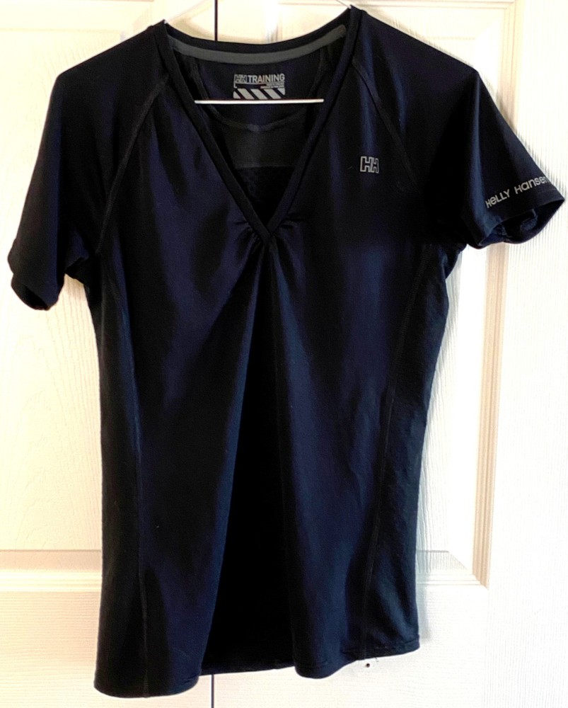 Women’s Black Helly Hansen Large Training Shirt for Workouts