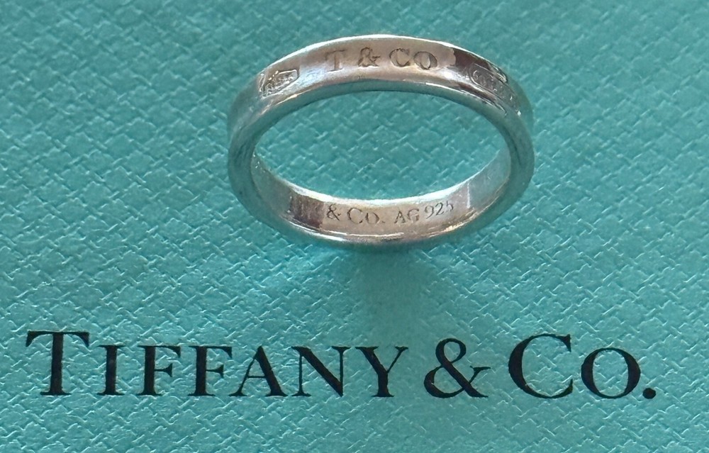 Tiffany & Co.  1837  Ring Narrow  Sterling Silver 925   Size 7  US