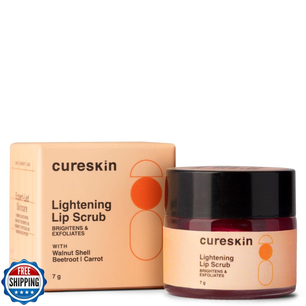 Cureskin Lightening Lip Scrub for Men & Women – Exfoliate & Brighten Lips
