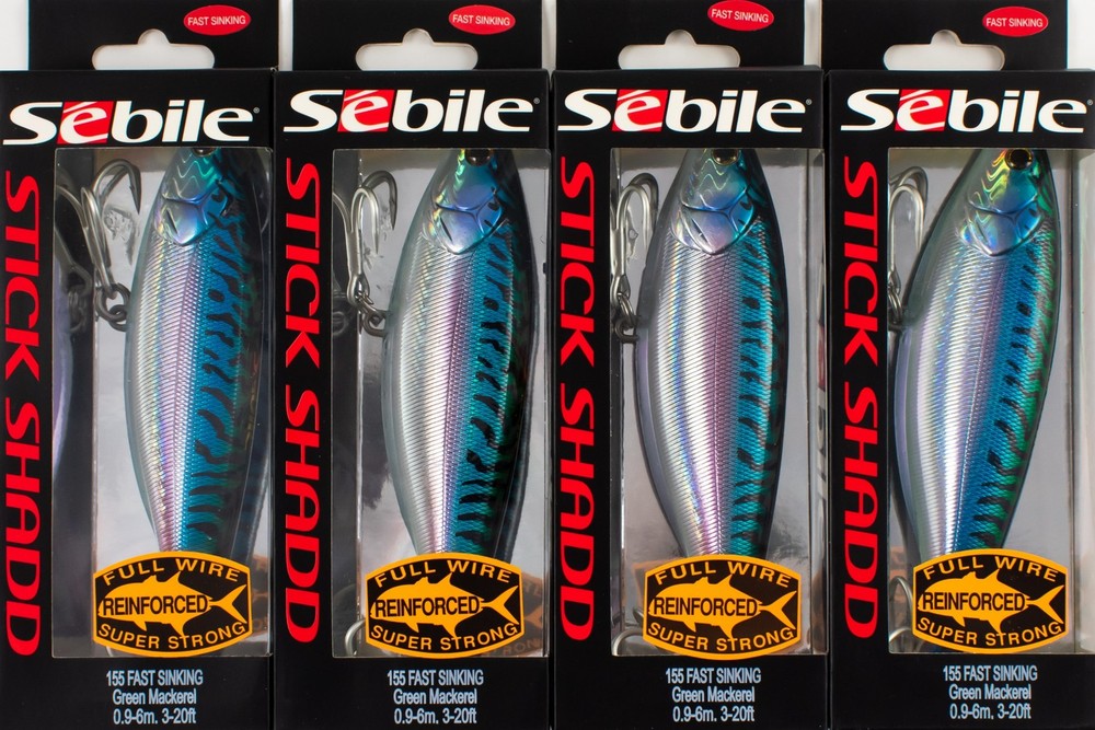 Lot of 4 Sebile Stick Shadd SS-155-FSK-GRMK 4.25oz Gr Mackerel Lures DM1109