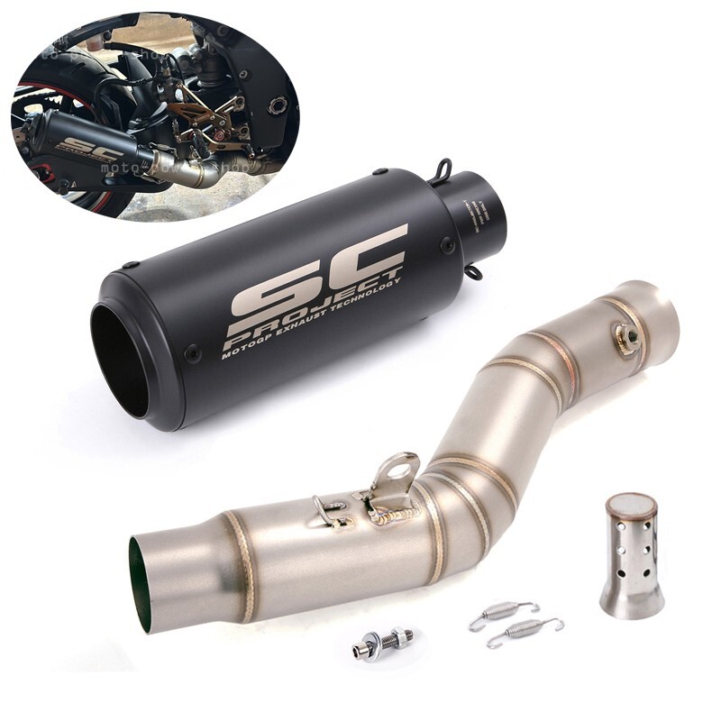 Slip for Yamaha YZF R1 2009-2014 Exhaust Link Pipe Black Muffler Tips System