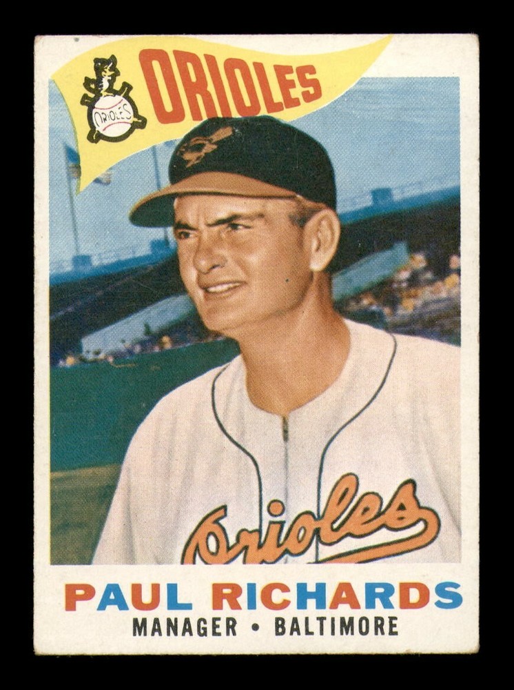 1960 Topps #224 Paul Richards Manager VG-EX OBGcards Vintage Baseball
