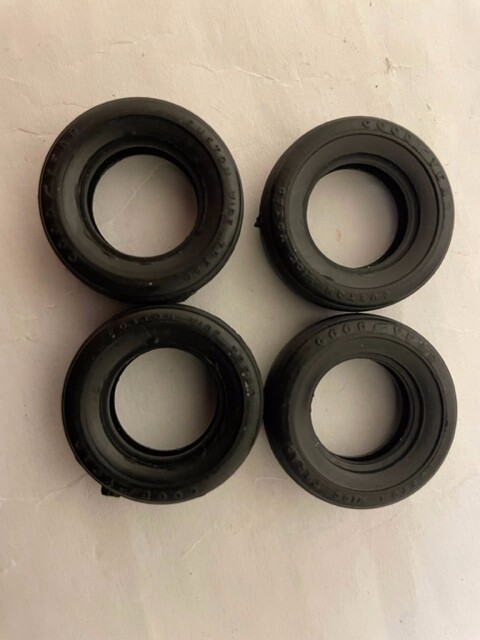 4 New Set Vintage Toys Two part Tyres Good-year Genuine Spares/Replacement Parts-image