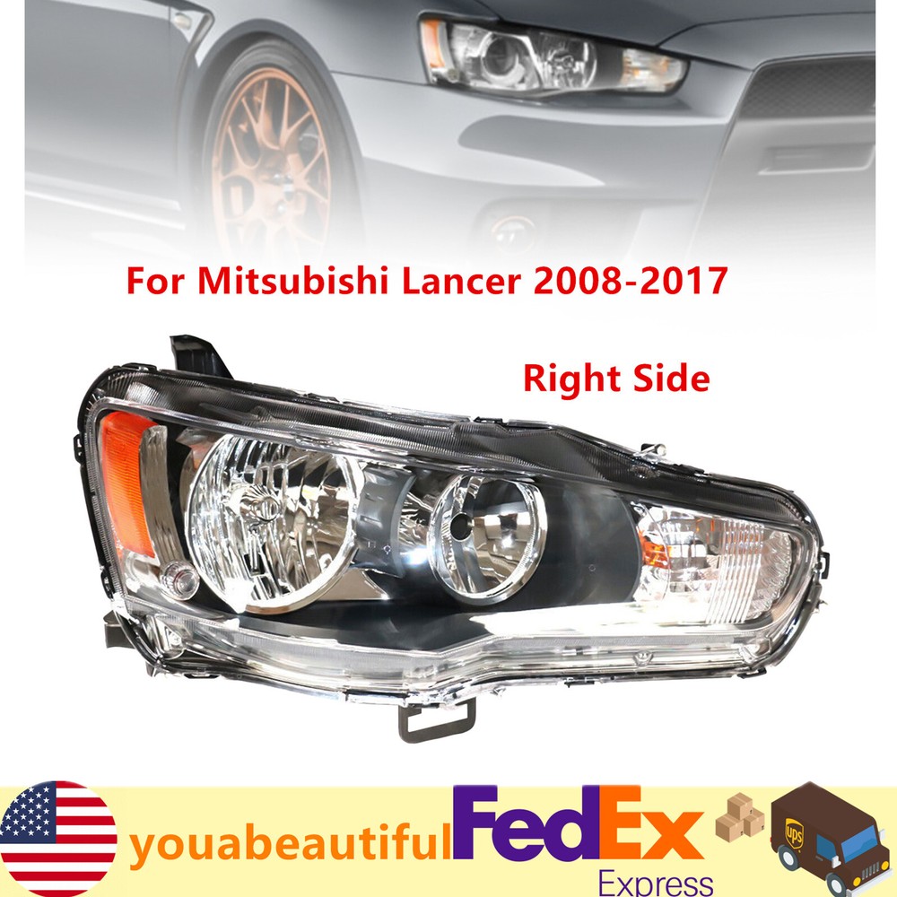 For Mitsubishi Lancer 2008-2017 Headlight Headlamp Right Passenger Side US