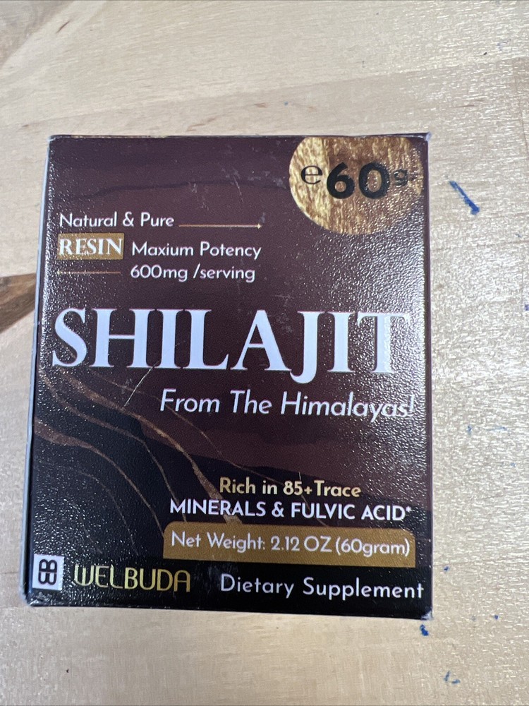 Pure Himalayan Organic Shilajit Resin 600mg - Maximum Potency in Assorted Sizes
