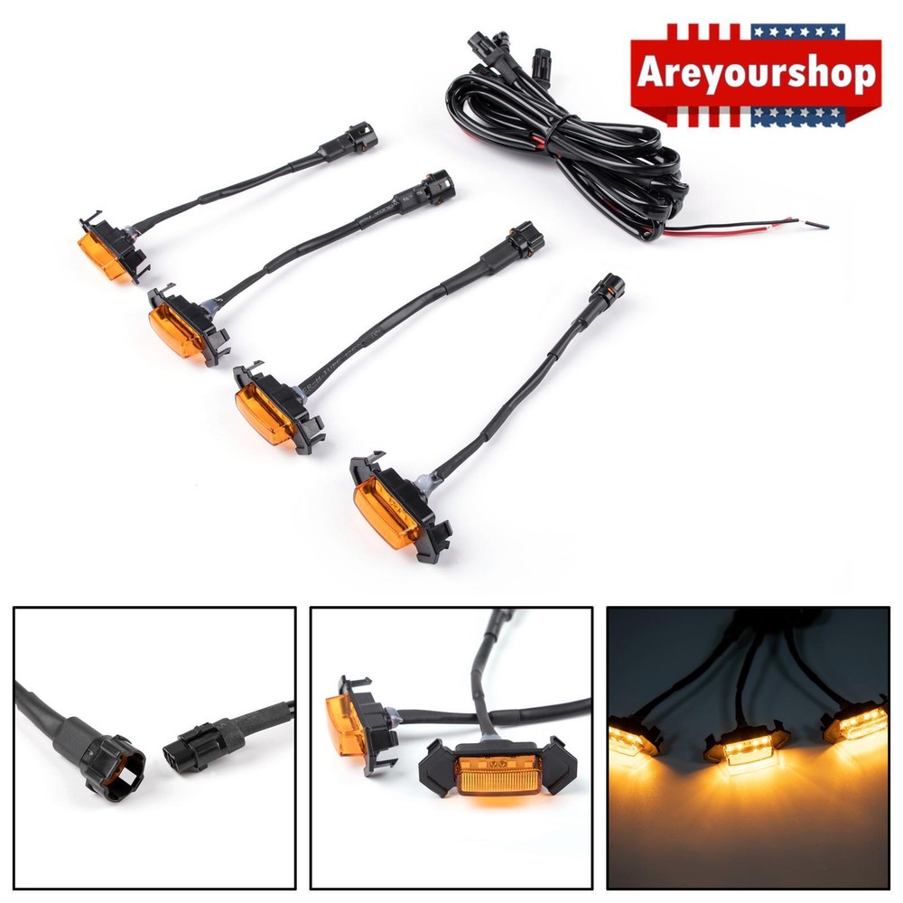 4PCS/Set Front Bumper Grille LED Lights PT228-35170 For 2016-2020 Toyota Tacoma