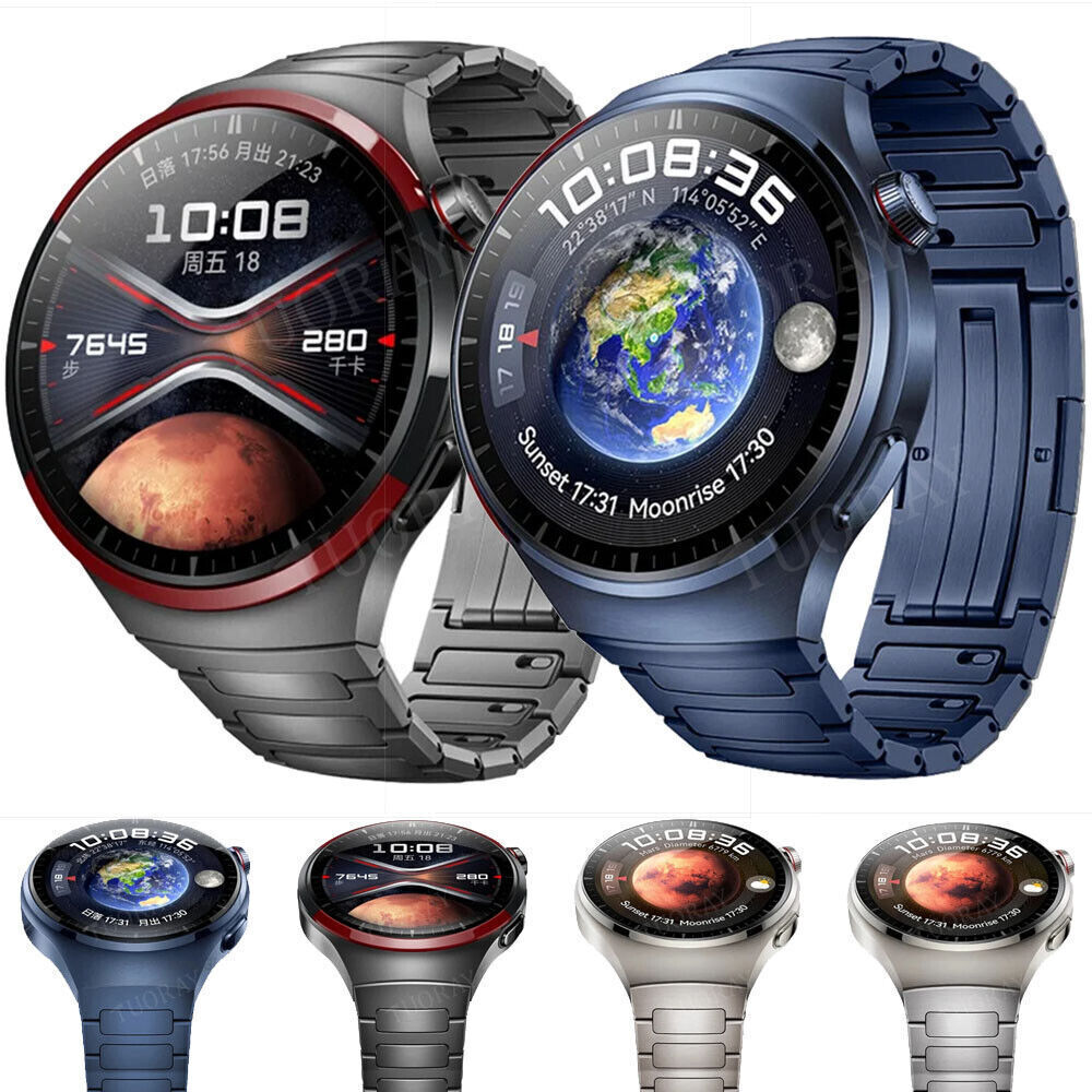 For Samsung Garmin Huawei GT 3 4 Pro Huami 22mm Luxury Titanium Metal Band Strap