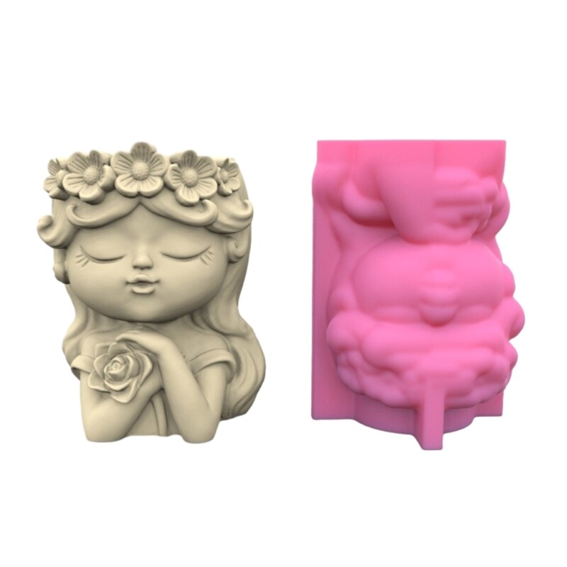 Flower Pot Silicone Mold Resin Mould DIY Planter Molds Craft Art