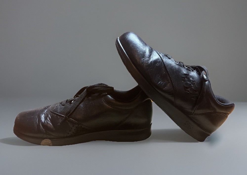 SAS Free Time Walking Shoes Women's Size 7.5W Black Leather Ultra Comfort