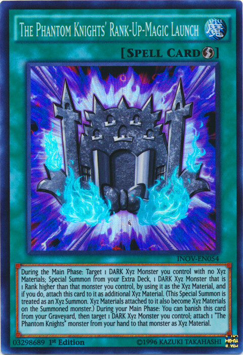 The Phantom Knights' Rank-Up-Magic Launch - INOV-EN054 - Super Rare - 1st Editio