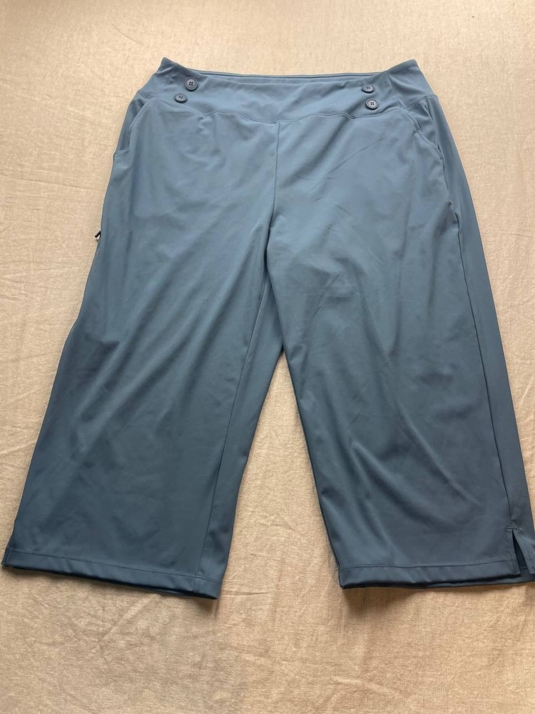 ISEEGZ Womens Swim Capris Pants High Waist Tummy Control Quick Dry UPF 50+ 2XL
