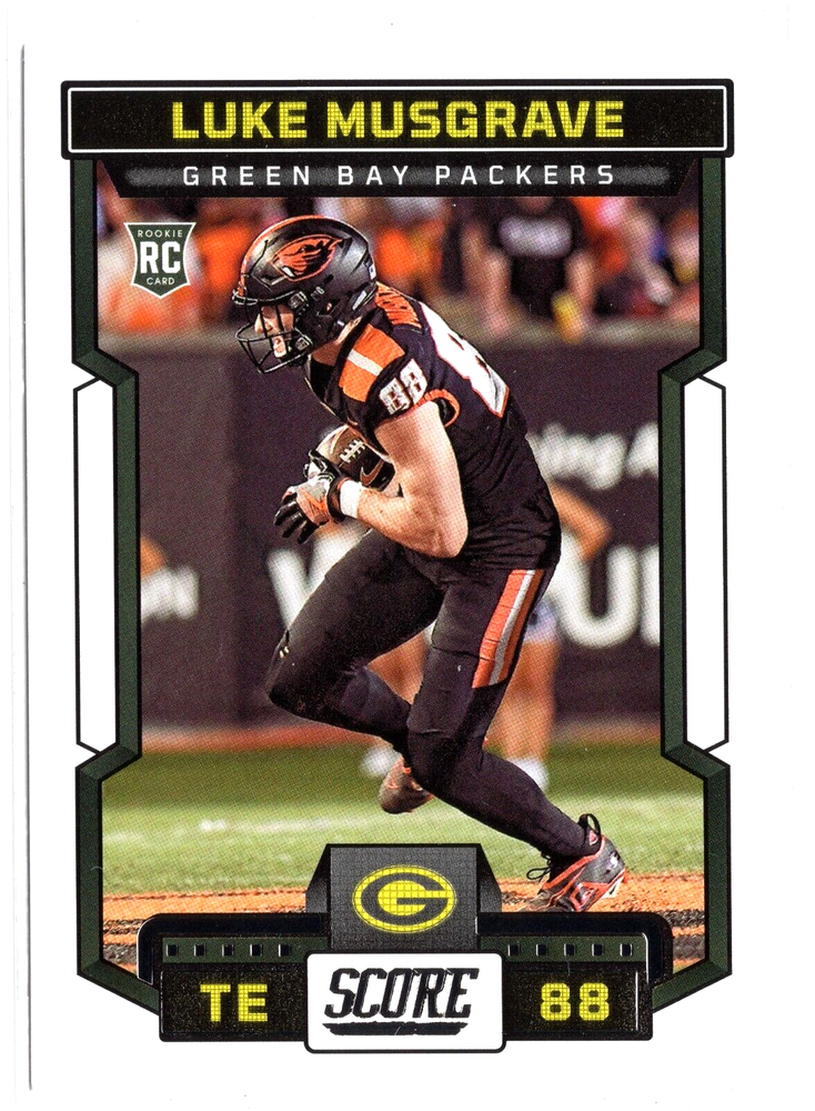 2023 PANINI SCORE LUKE MUSGRAVE #340 ROOKIE RC GREEN BAY PACKERS