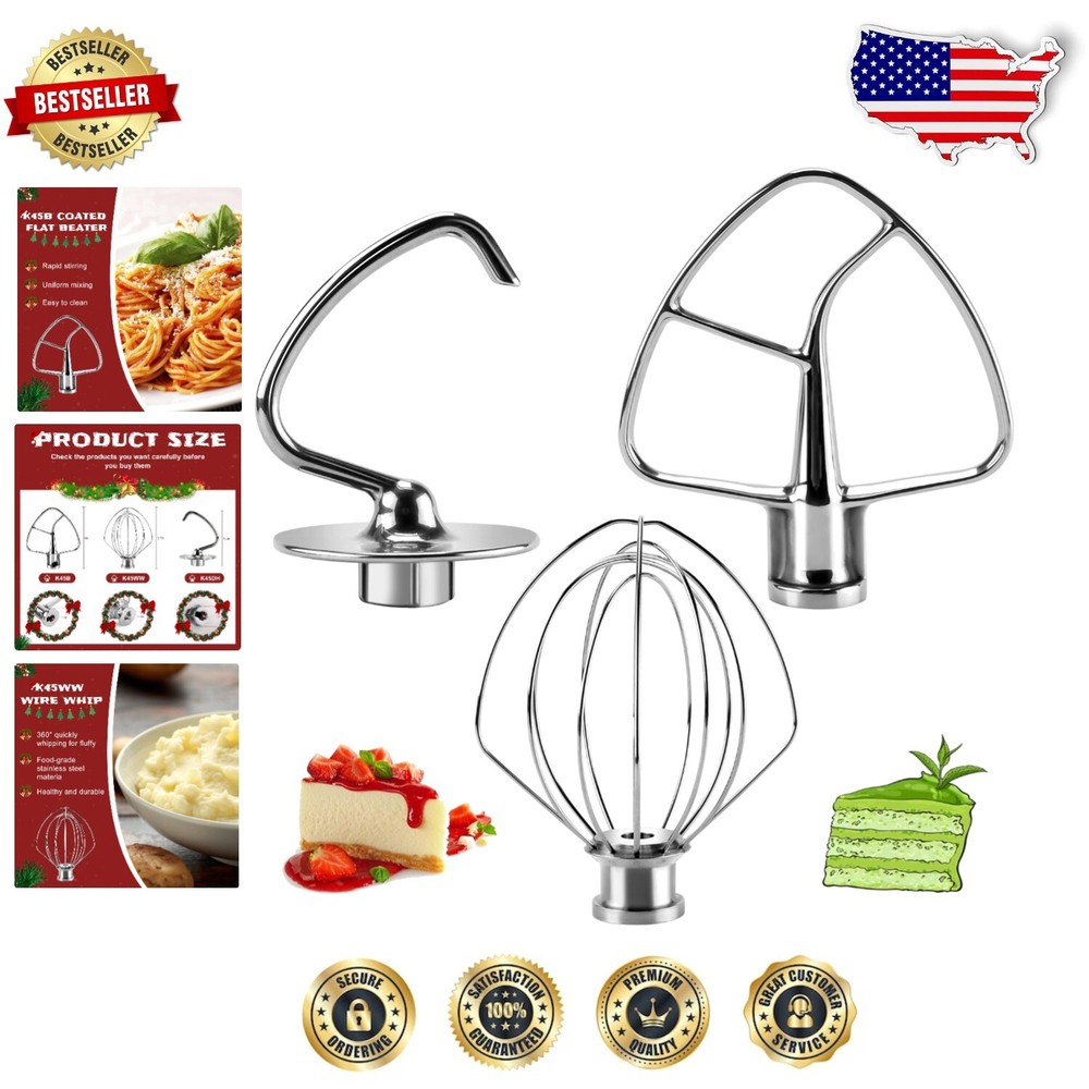 Stainless Steel 3-Piece Kitchen Mixer Set for Precise Baking