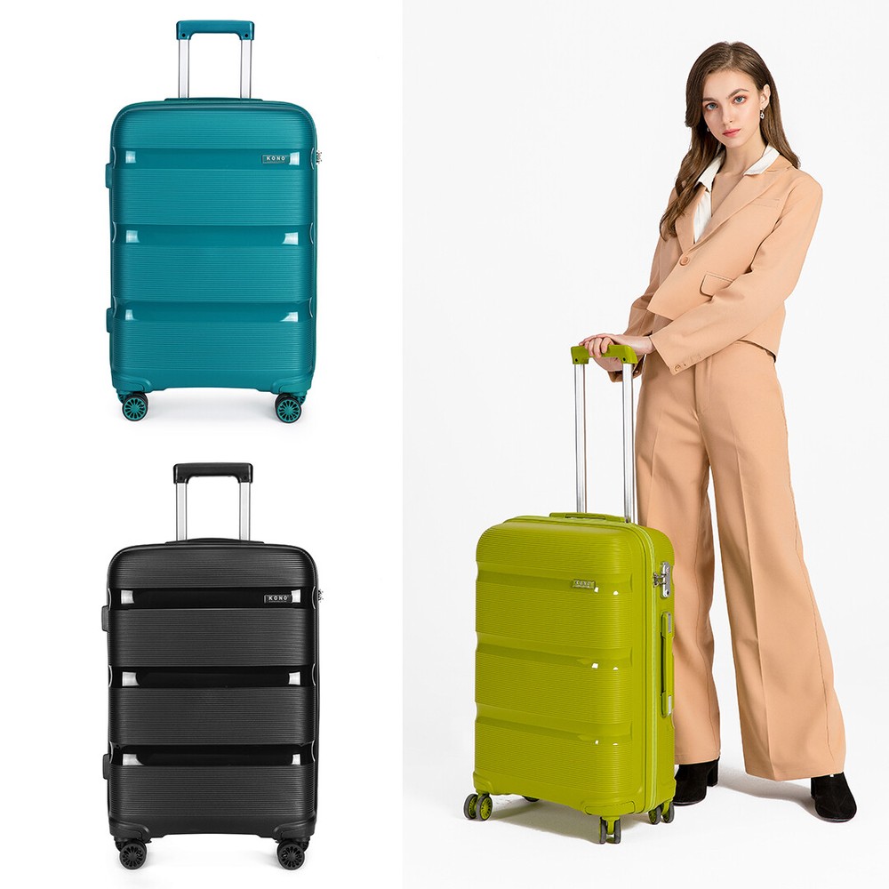 KONO 20/24 Inch Hard Shell Spinner Carry On Luggage Trolley Suitcase