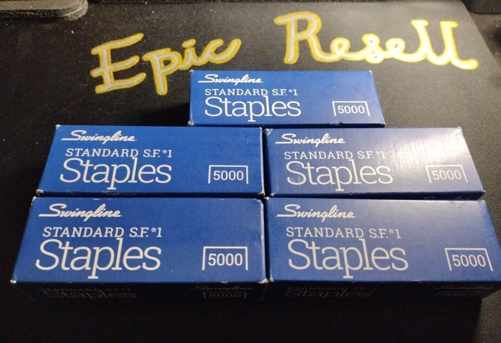 Swingline S.F. 1 Standard Economy Chisel 210 Full Strip Staples 5,000/Box x5 LOT