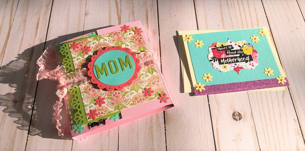 Mothers Day Flip Scrapbook Album with Journal Card Set 6x6  -image