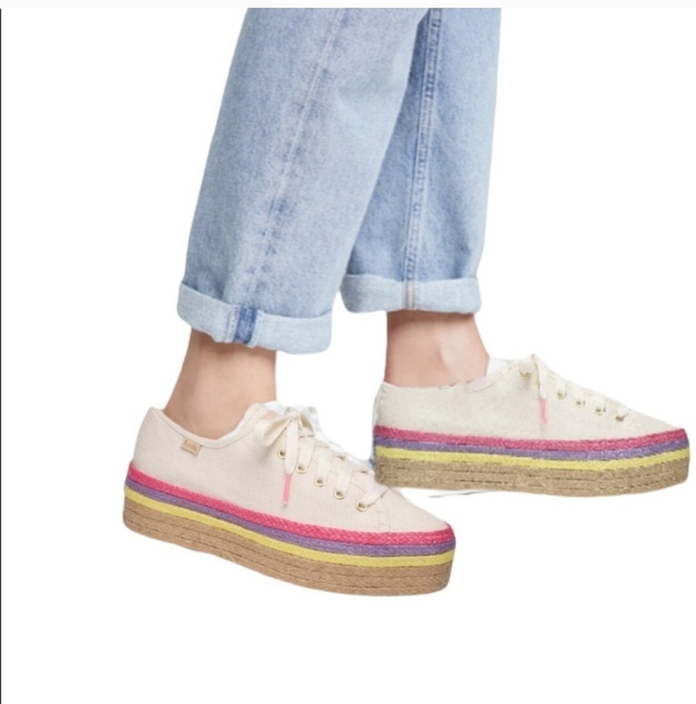 Keds Kate Spades New York Neon Raffia Platform Sneaker Women's Size 10